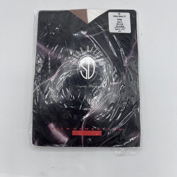 Pair of Sheer Delight Microfiber CT Opaque Tights Silken Sheer CT Beige Size 2 - Picture 2 of 8